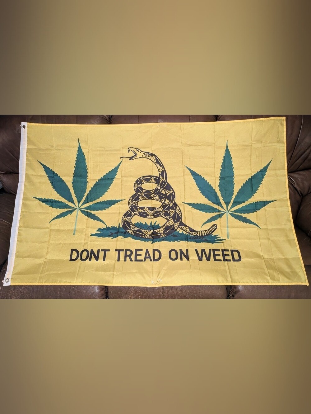 Don't Tread On Herb Man Cave Sign Flag